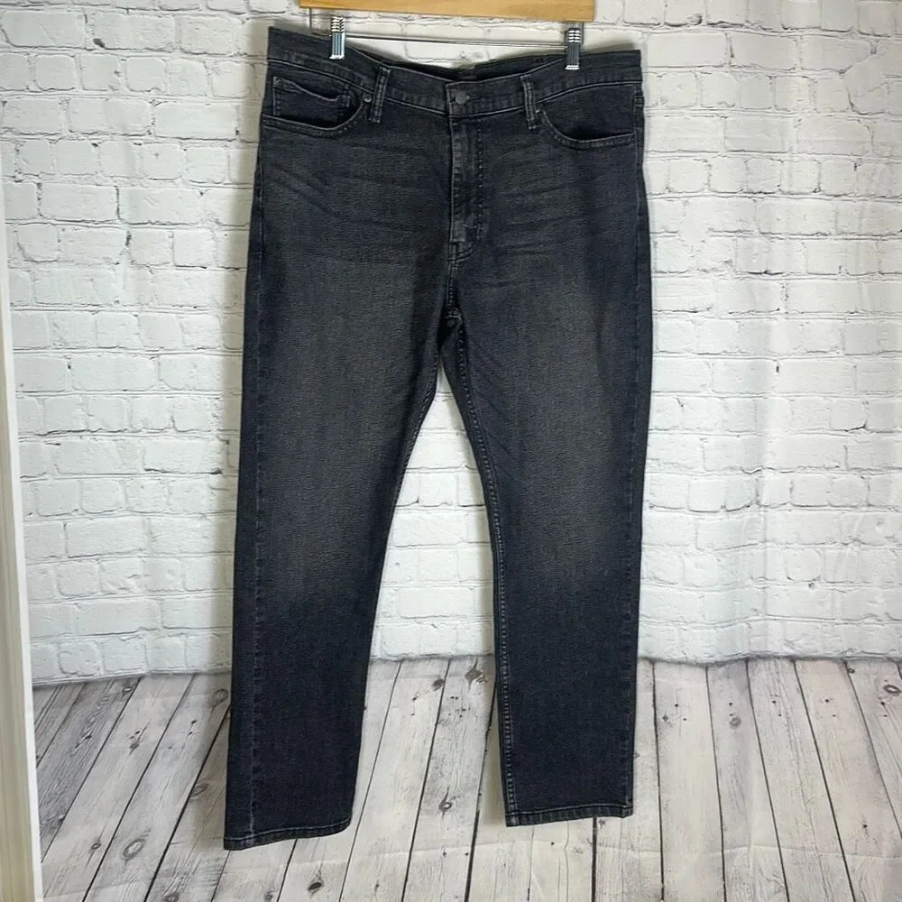 Levi’s 511 Mens Slim Fit Gray Black Jeans Denim size W38‎ L30 38x30